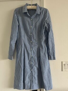Laura Clement Striped Shirt Dress • S/M